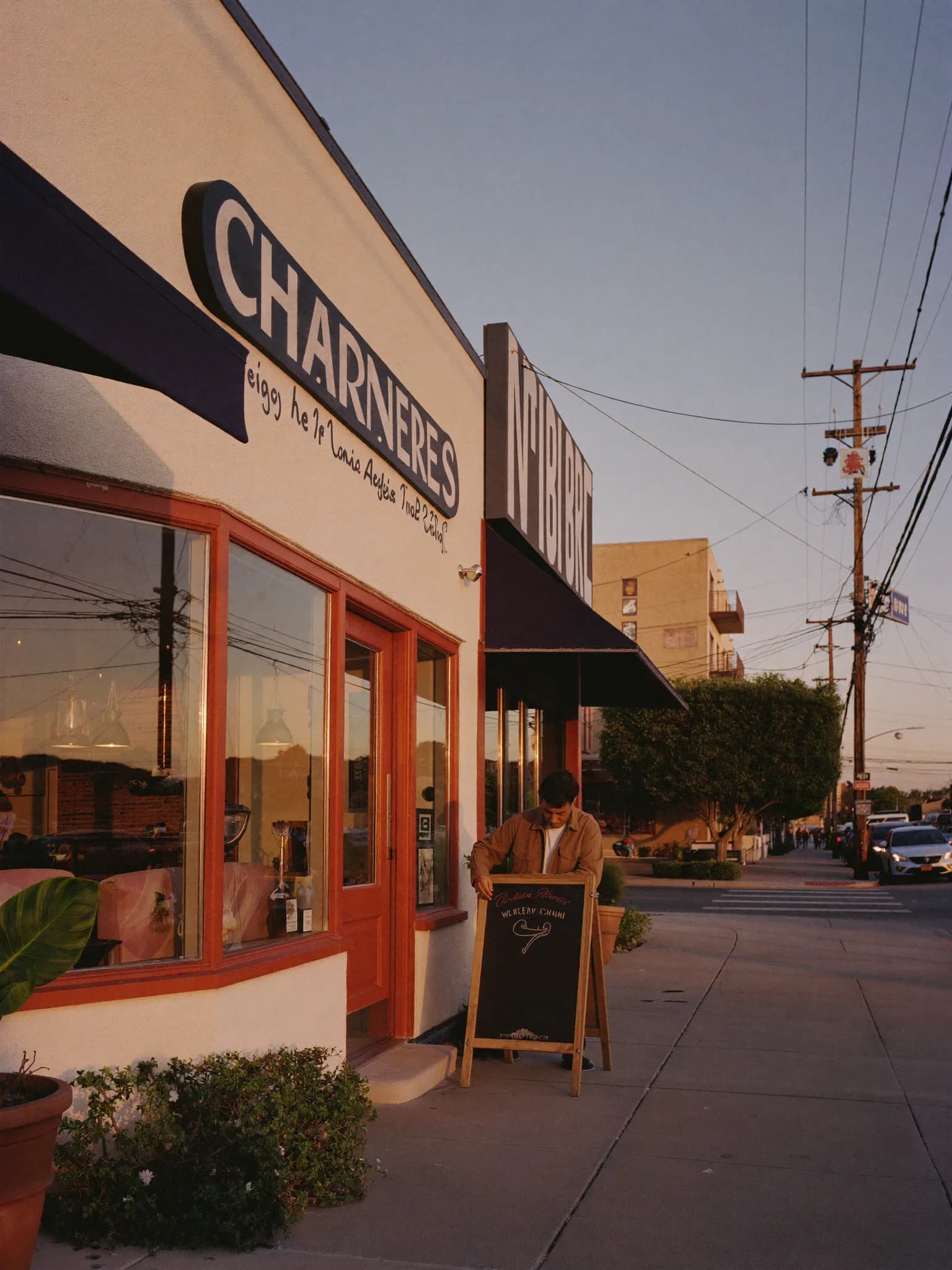 Local shop storefront and work